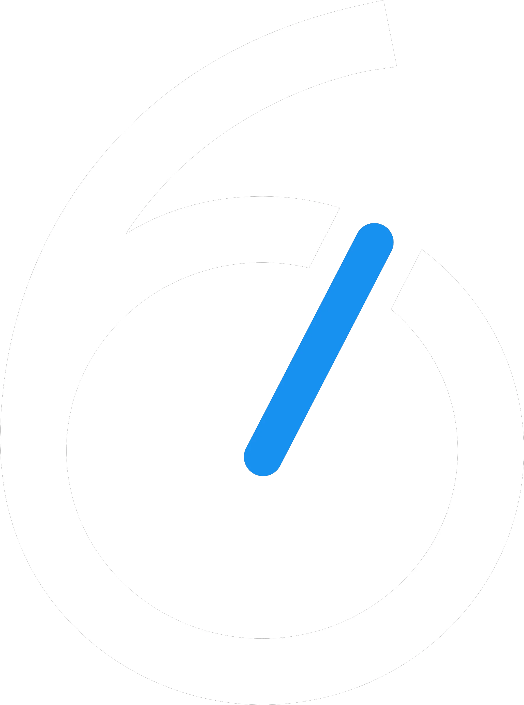 6 Minute Warning mark logo for dark backgrounds