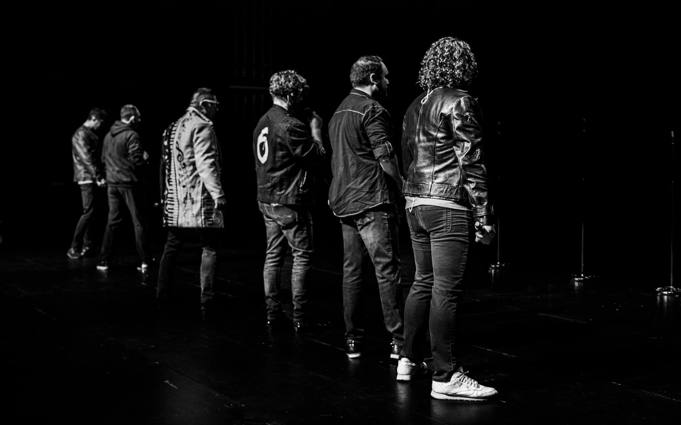 6 Minute Warning press photo: group black and white